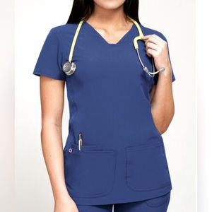 HeartSoul Navy/Pink Scrub Set